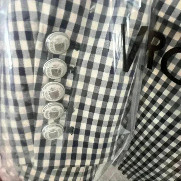 Veronica Beard Dickey Jacket Blazer Size 2 Black/Ecru Gingham Plaid Check - Picture 10 of 12